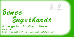 bence engelhardt business card